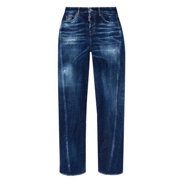 ディースクエアード レディース デニムパンツ ボトムス D2 twisted distressed jeans Blue｜asty