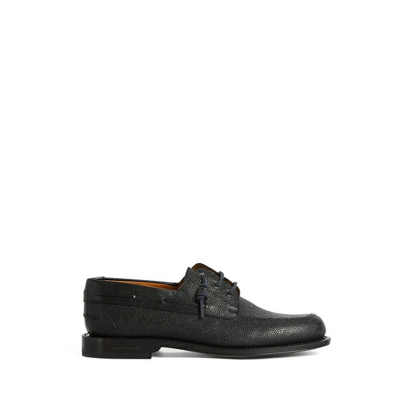 ディースクエアード レディース スリッポン・ローファー シューズ Lace-up boat shoes Black