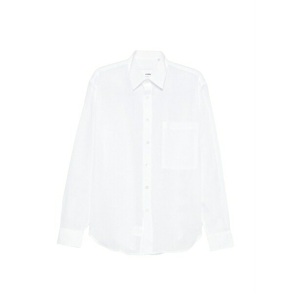 コスチュームメイン メンズ シャツ トップス Andrea chest-pocket shirt White｜asty