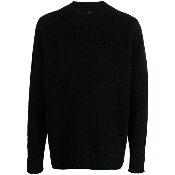 オーエーエムシー メンズ 編み物\u0026ティーシャツ アウター Logo-print wool jumper Black