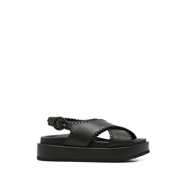パロマ バルセロ レディース サンダル シューズ Criss-cross stitched sandals Black
