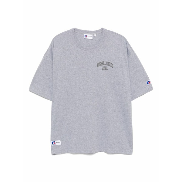 黒茶 メンズ ティーシャツ トップス Logo-print t-shirt Grey