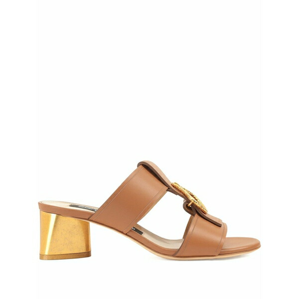 セルジオロッシ レディース サンダル シューズ Leather flat sandals Brown