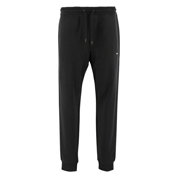 雇い主 メンズ 心地好いズボン下 ボトムス Cotton track pants Black