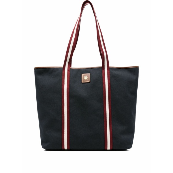 バリー レディース トートバッグ 御徒面子 Striped-panel tote bag Blue