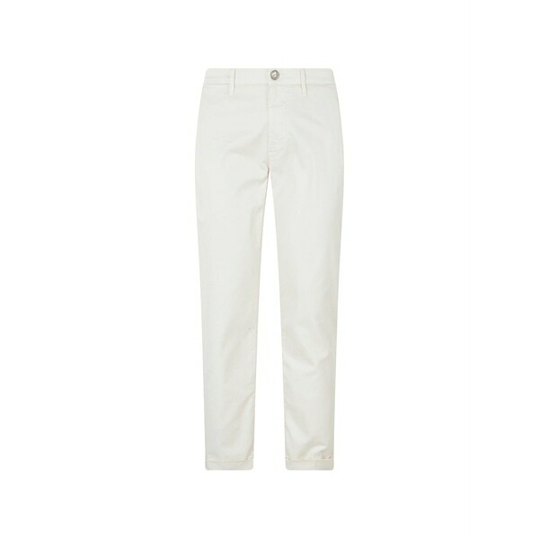 レアッシュ メンズ 心地好いズボン下 ボトムス Belt-loop chinos White
