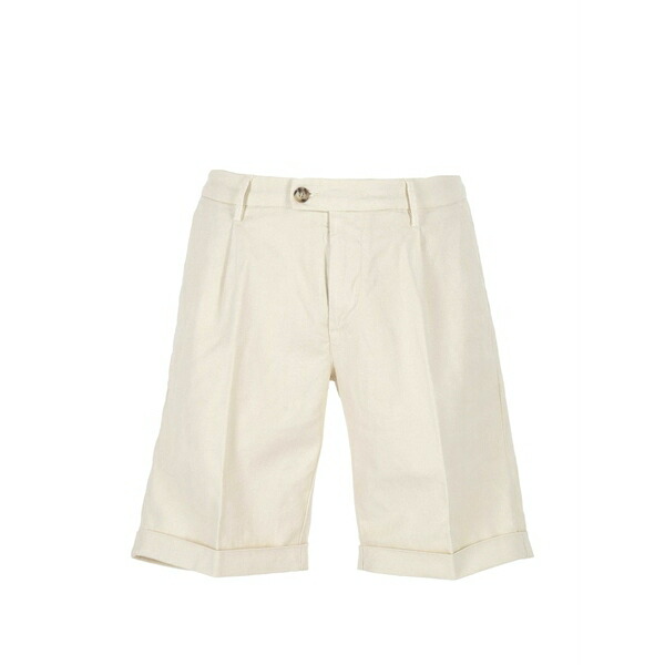レアッシュ メンズ 心地よいズボン下 ボトムス Pleated turn-up shorts Neutrals
