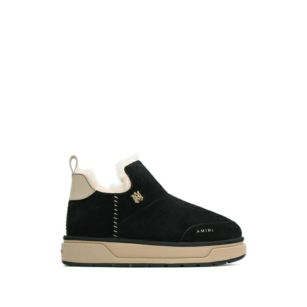 アミリ メンズ ブーツ シューズ Malibu shearling-lined boots Black｜asty