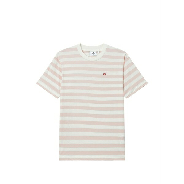 黒茶 レディース プルオーバー トップス Striped embroidered t-shirt Neutrals