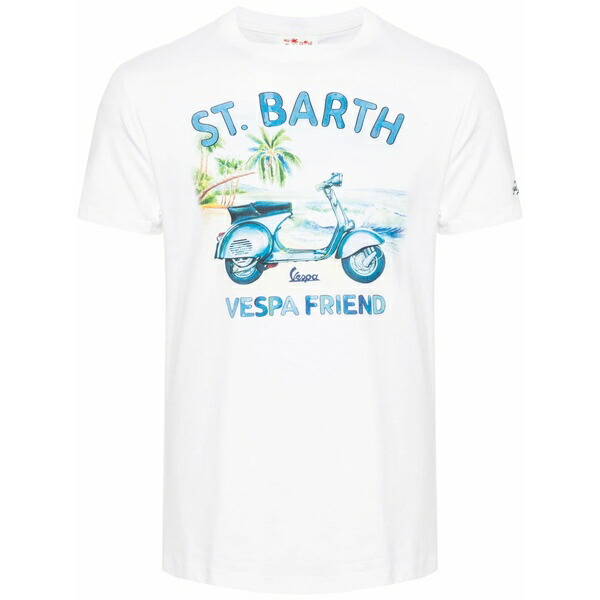 エムシーツーセイントバース メンズ ティーシャツ トップス Vespa friend cotton t-shirt White