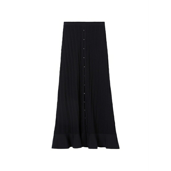 クローディピエルロ レディース スコート ボトムス Button knit MIDI skirt Blue