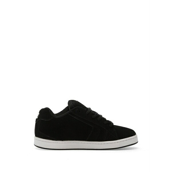 ディーシー メンズ スニーカー シューズ Net logo-print suede sneakers Black