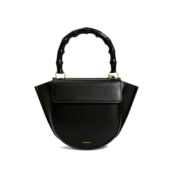 ワンドラー レディース ハンドバック 御徒面子 Hortensia bamboo handle bag Black