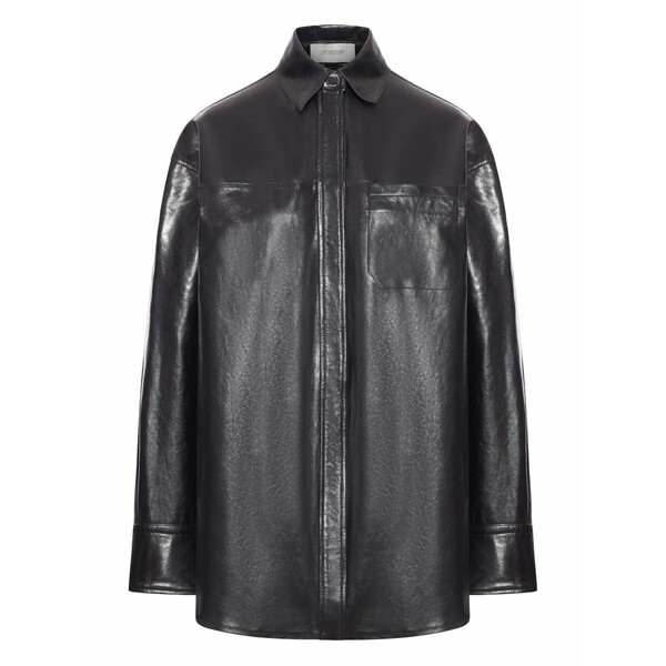 運動競技マックス レディース 上衣＆上衣 アウター Patch-pocket classic-collar jacket Black