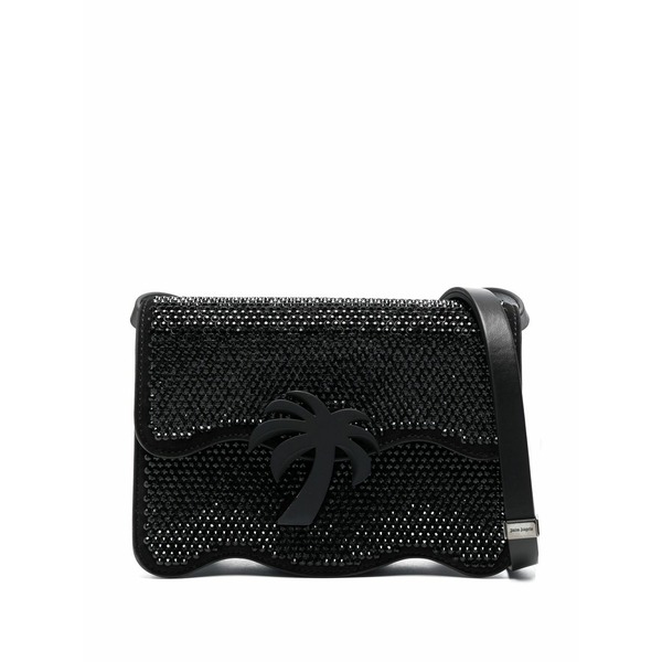 パーム・エンジェルス レディース ショルダーバッグ 御徒面子 Rhinestone-embellished shoulder bag Black