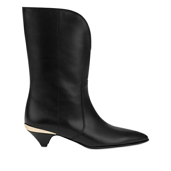 優しいこと モスキーノ レディース ブーツ シューズ Calf leather pointed-toe boots Black