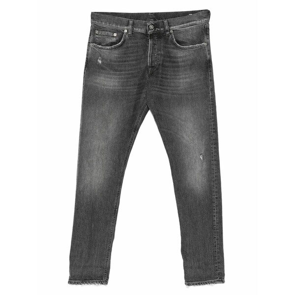 ドンダップ メンズ ジーンズズボン下 ボトムス Icon distressed-finish jeans Black