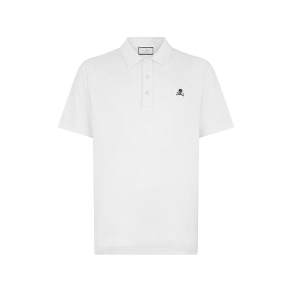 フィリップ飾り気のない メンズ スポーツシャツ トップス White polo shirt White