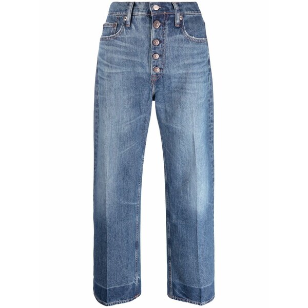 ラルフローレン レディース デニムパンツ ボトムス Wide-leg cropped jeans Blue｜asty