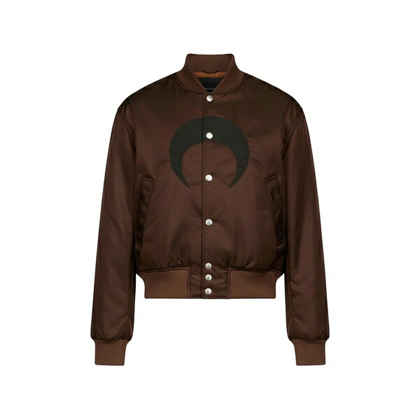 米国海兵隊員 独居室 レディース 上衣＆上衣 アウター Moon-print buttoned bomber jacket Brown