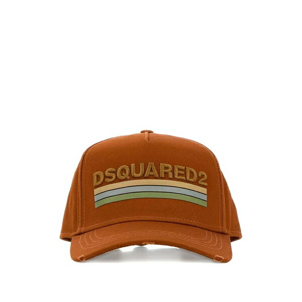 ディースクエアード メンズ 鳥打ち帽 付属物 Logo-detail baseball cap Orange