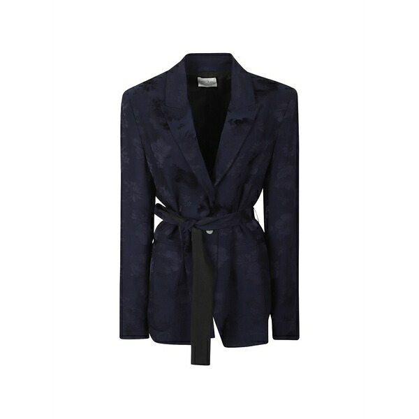 フォルテ フォルテ レディース 上衣＆上衣 アウター Floral-jacquard blazer Blue