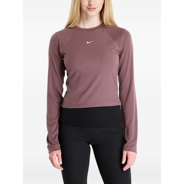 ナイキ レディース ティーシャツ トップス Long-sleeve ribbed top Brown