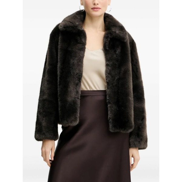 シルビアンヒーチ レディース 厚地の外套 アウター Faux-fur coat Brown