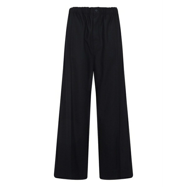 カルヴェン レディース カジュアルパンツ ボトムス Elastic-waist wide-leg trousers Black｜asty