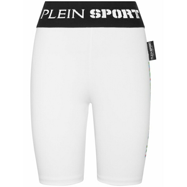 飾り気の無い運動競技 レディース 心地よいズボン下 ボトムス Logo-waistband cycling shorts White