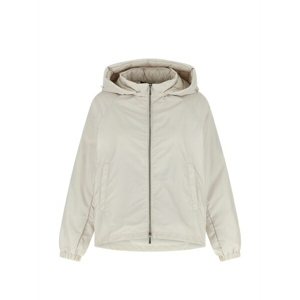 ムーレー レディース 上衣＆上衣 アウター Soave removable-hood jacket Neutrals