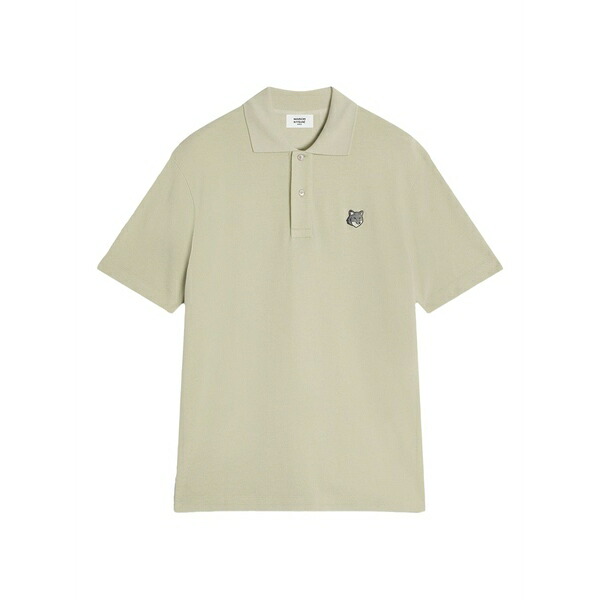 住みか 稲荷 メンズ スポーツシャツ トップス Fox-head embroidered polo shirt Green
