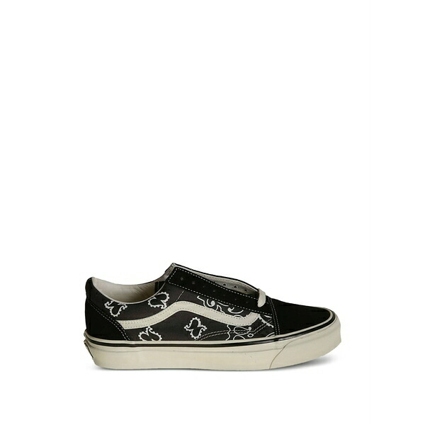 バンズ メンズ スニーカー シューズ Old skool paisley-print sneakers Black
