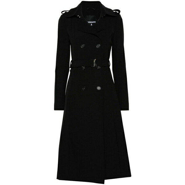 パトリツィア ペペ レディース 厚地の外套 アウター Double-breasted trench coat Black