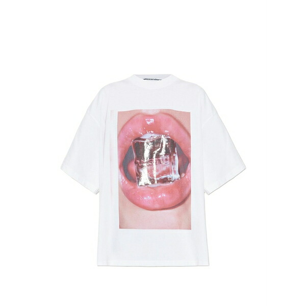 アレキサンダーワン メンズ プルオーバー トップス Cube oversized-fit t-shirt White