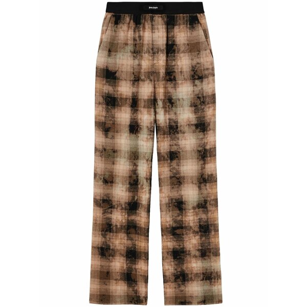 パーム・エンジェルス レディース 心地よいズボン下 ボトムス Check-print track pants Brown
