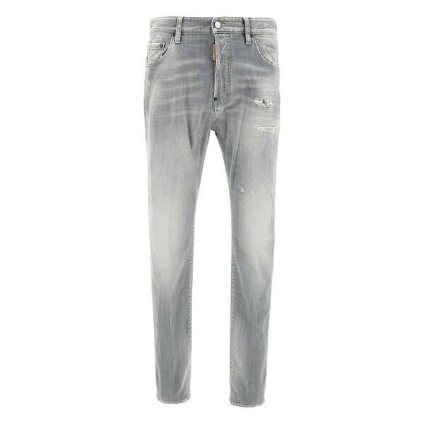 ディースクエアード メンズ デニムパンツ ボトムス Distressed jeans Grey|asty