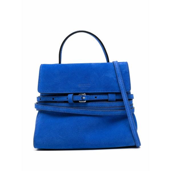 モスキーノ レディース ハンドバック 御徒面子 Mini buckle-strap tote bag Blue