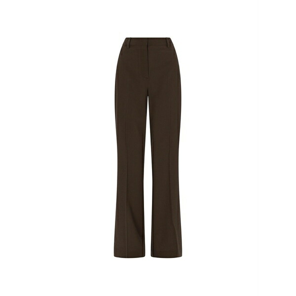 ゴールデングース レディース 心地よいズボン下 ボトムス High-waisted flared trousers Brown