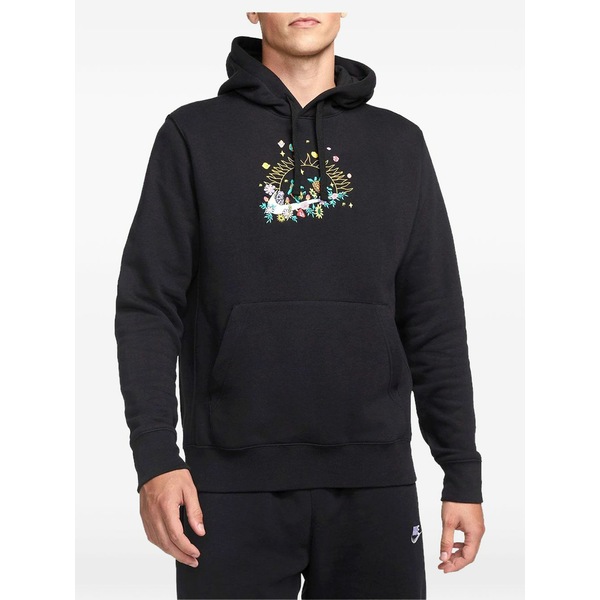 ナイキ メンズ パーカー・スウェットシャツ アウター Graphic-print fleece hoodie Black