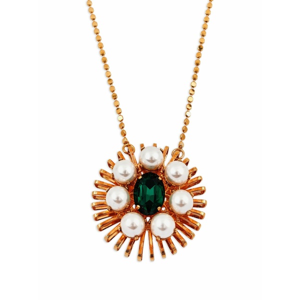 アントンヒュニス メンズ 首飾り・チョー鉄道車両 付属物 Crystal-embellished faux-pearl necklace Gold