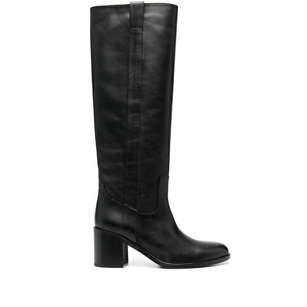 ヴィアローマ15 レディース ブーツ シューズ Venice leather knee-high boots Black