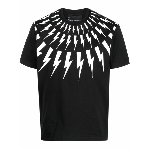ニールバレット メンズ プルオーバー トップス Graphic-print cotton t-shirt  Black