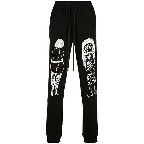 ハクーラ メンズ 心地好いズボン下 ボトムス Hotel couple track pants Black