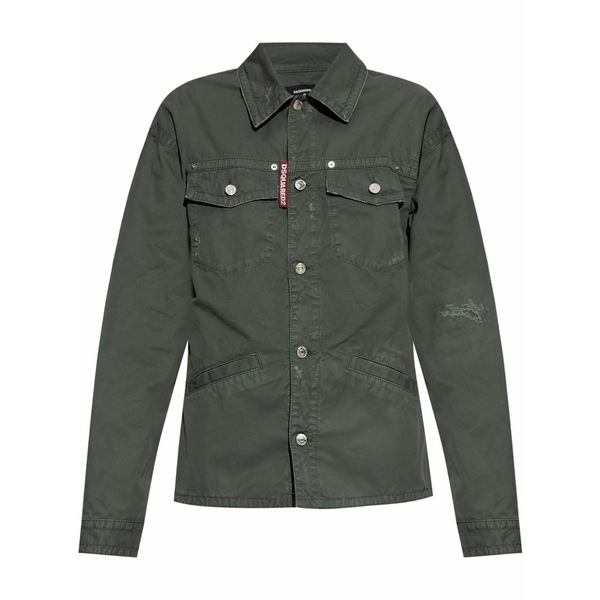 ディースクエアード レディース ティーシャツ トップス Distressed shirt  Green