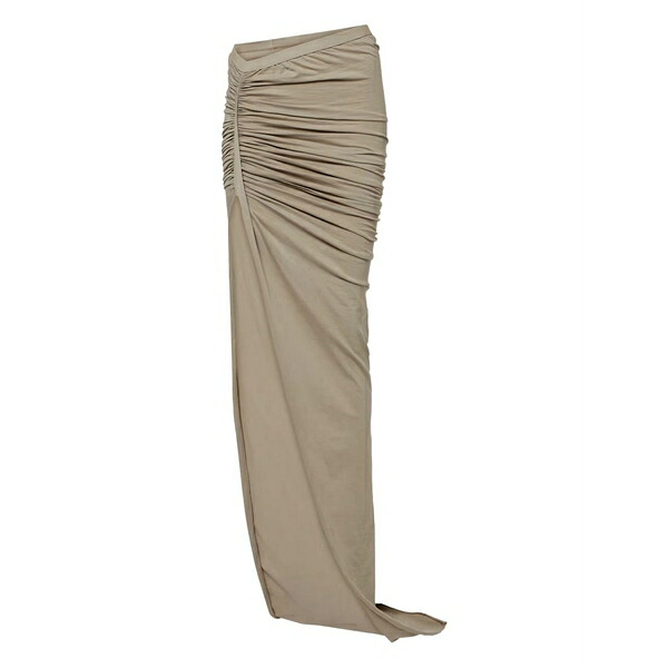 リックオウエンス レディース スコート ボトムス Draped split asymmetric skirt Neutrals