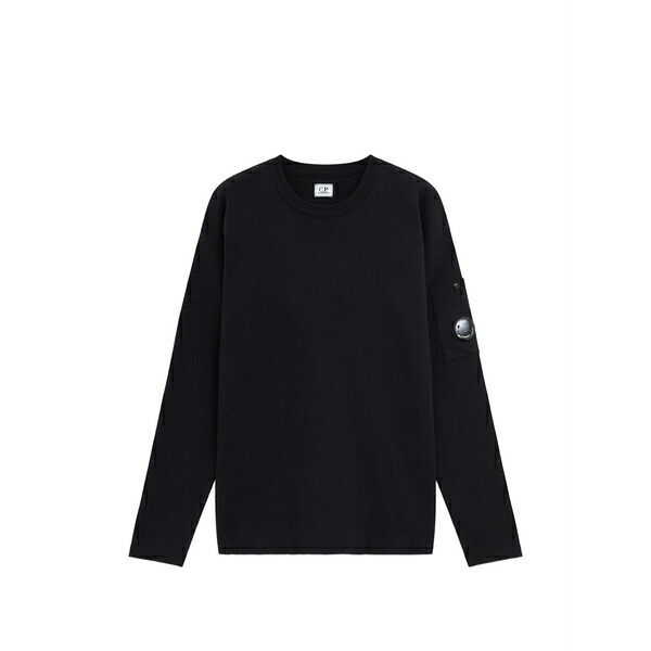 シーピーカンパニー メンズ 編み物\u0026ティーシャツ アウター Lens-detail pocket sweater Blue