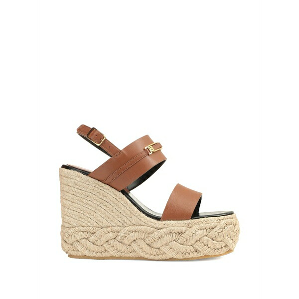 セルジオロッシ レディース サンダル シューズ Bitt gold-tone hardware sandals Brown