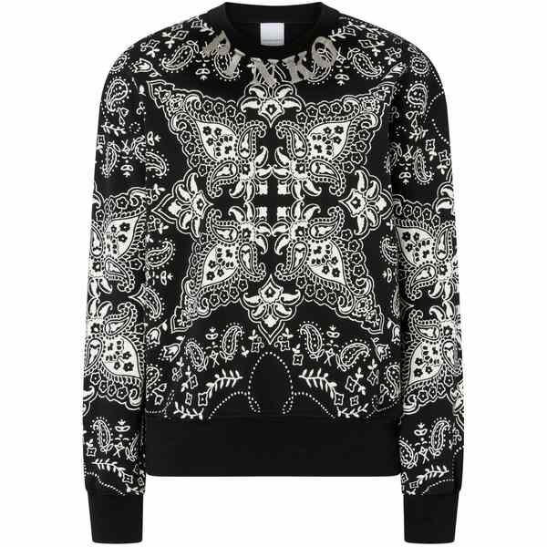 ピンコ レディース 編み物\u0026プルオーバー アウター Cotton sweatshirt  Black
