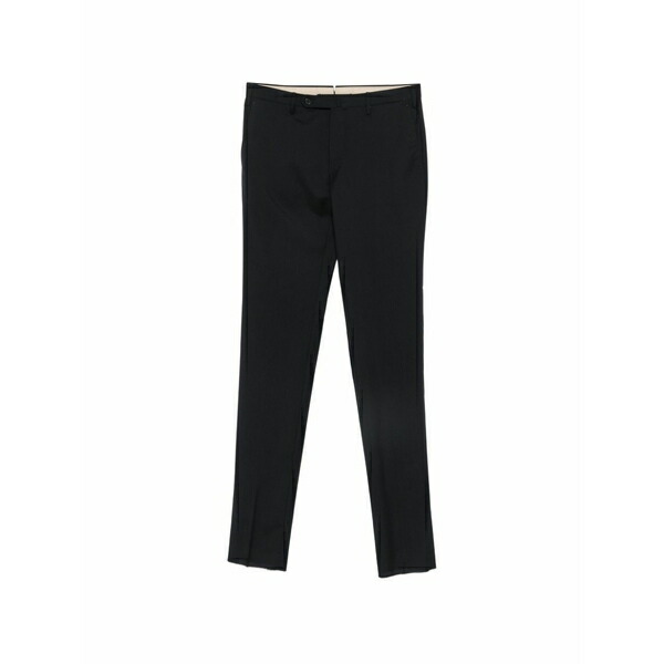 インコテックス メンズ 心地好いズボン下 ボトムス Slim-fit wool trousers Black